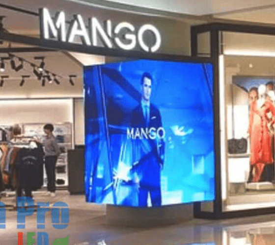 90 degree LED Screen for Shopping Mall