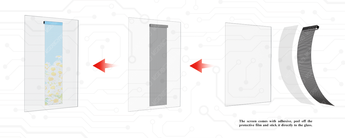 Stick on Glass Installation