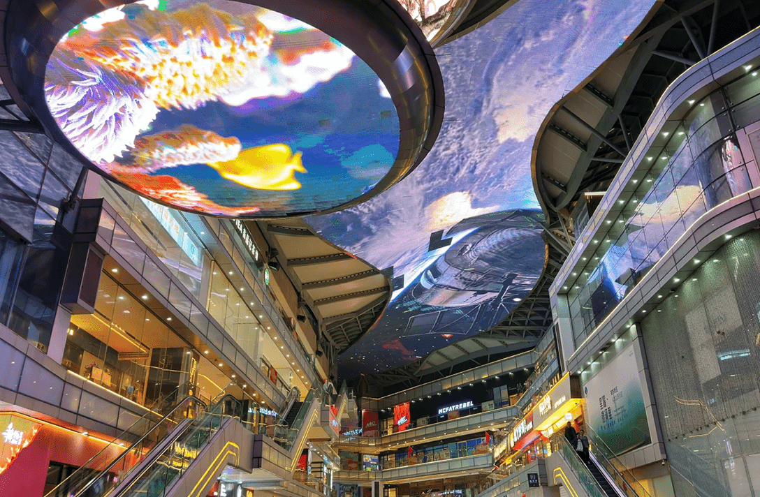 LED cabinet installation structure